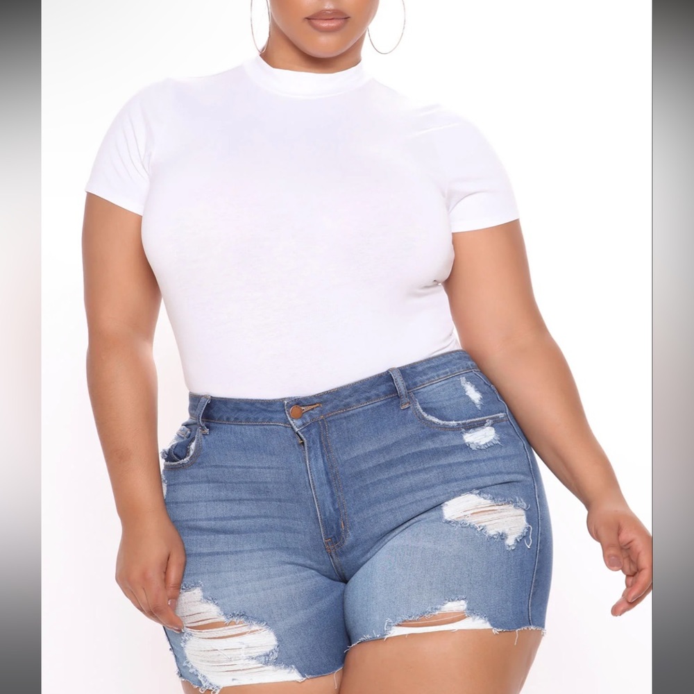 Basic Mock Neck Bodysuit - Picture 3 of 3